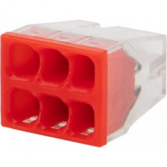 Экспресс-клемма REXANT СМК 2273-206, 6-проводная 0.5-2.5 мм², прозрачная (100 шт./уп.)