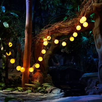 Гирлянда садовая REXANT ПЕКИН ДЕНГ, 635 см, 3000К, встроенный аккумулятор, солнечная панель