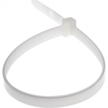 Хомут-стяжка кабельная REXANT нейлоновая 450x7,6мм, белая (100 шт/уп)