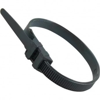 Хомут-стяжка REXANT нейлоновая усиленная с двойным горизонтальным замком 180x6,0мм, черная (100 шт/уп)