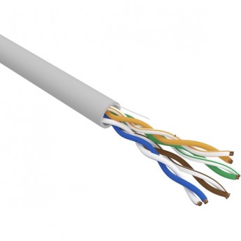 Кабель витая пара REXANT PRO U/UTP, CAT 5e, ZH нг(А)-HF, 4х2х0,52мм, 24AWG, INDOOR, SOLID, серый, 305м