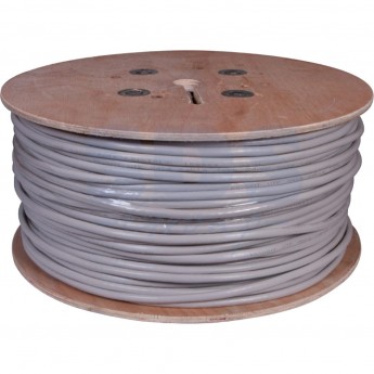 Кабель витая пара REXANT U/UTP, CAT 5, PVC, 25PR, 24AWG, INDOOR, SOLID, серый, 305 м