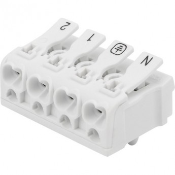 Клемма REXANT КСП пружинная соединительная 4-полюсная с монтажными ножками (50 шт./уп.)