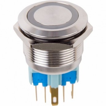 Кнопка антивандальная REXANT 22 12В б/фикс подсветка красная, 1 шт.