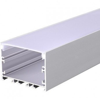 Комплект врезного алюминиевого профиля REXANT с рассеивателем, 62х32мм, 2м