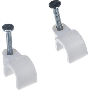 Крепеж кабеля REXANT круглый 4 мм, белый (упак. 20 шт)