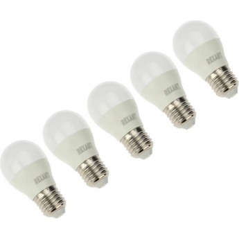 Лампа светодиодная REXANT 7,5 Вт E27 713 Лм 2700 K, 5 шт.