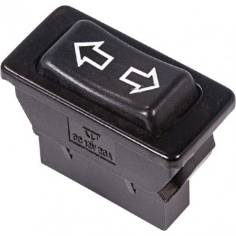 Переключатель стеклоподъемника клавишный REXANT 12V 20А (5с) (ON)-OFF-(ON) черный (ASW-01)
