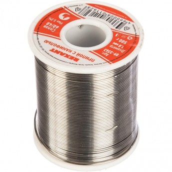 Припой с канифолью REXANT, 500г, Ø1 мм, (олово 60%, свинец 40%), катушка