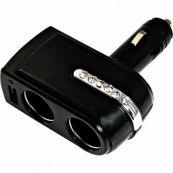 Разветвитель автоприкуривателя REXANT 2 гнезда 1хUSB