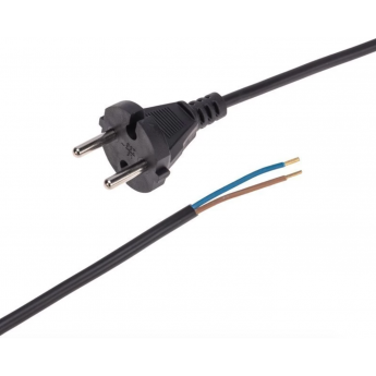 Шнур электрический REXANT с вилкой ПВС 2х0,75 мм² 1,5м, черный
