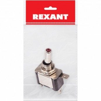 Тумблер REXANT ASW-07D 12V однополюсный с красной подсветкой