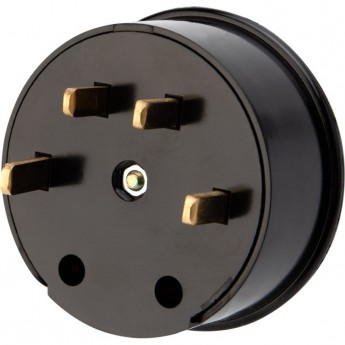 Вилка REXANT ВШ для электрической плиты 32 А, 380 В, 3Р+РЕ (ОУ) черная