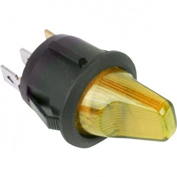 Выключатель клавишный REXANT RWB-224 16А круглый желтый с подсветкой